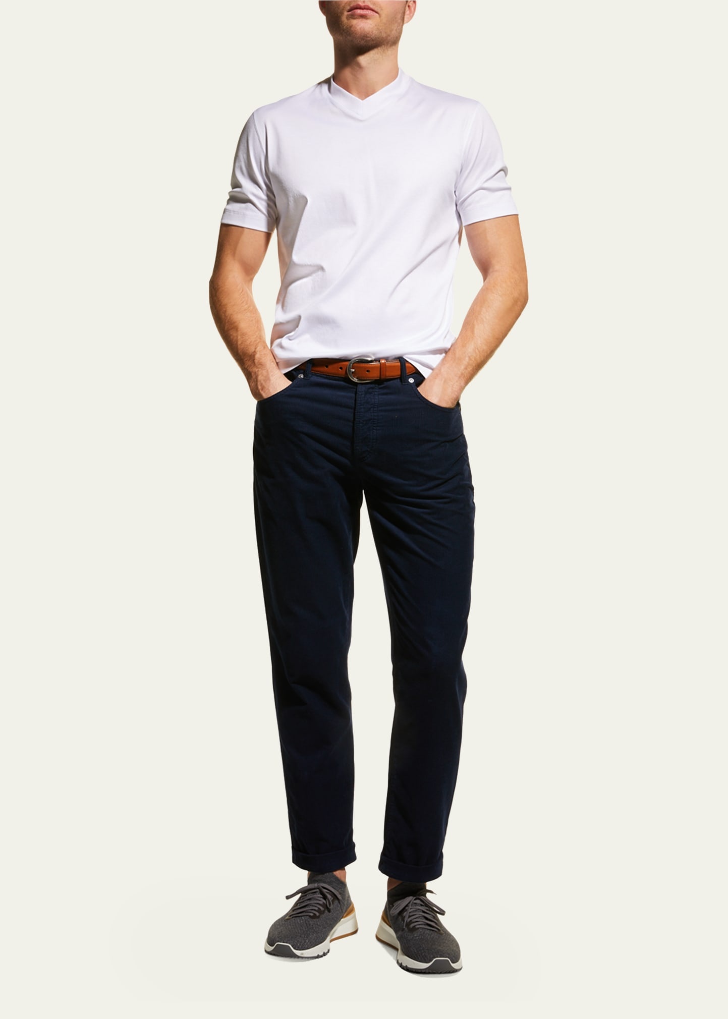 Men's Basic-Fit V-Neck T-Shirt - 2