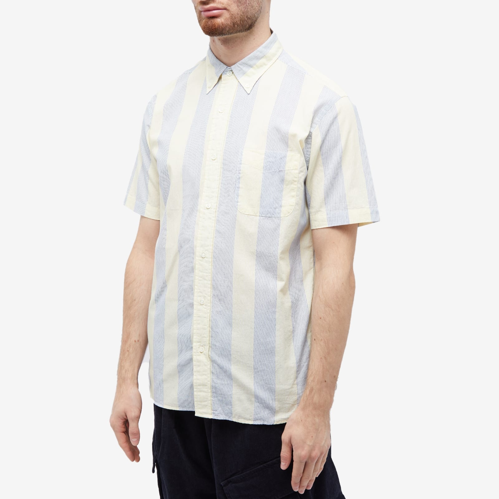 Beams Plus BD Short Sleeve Shadow Stripe Shirt - 2