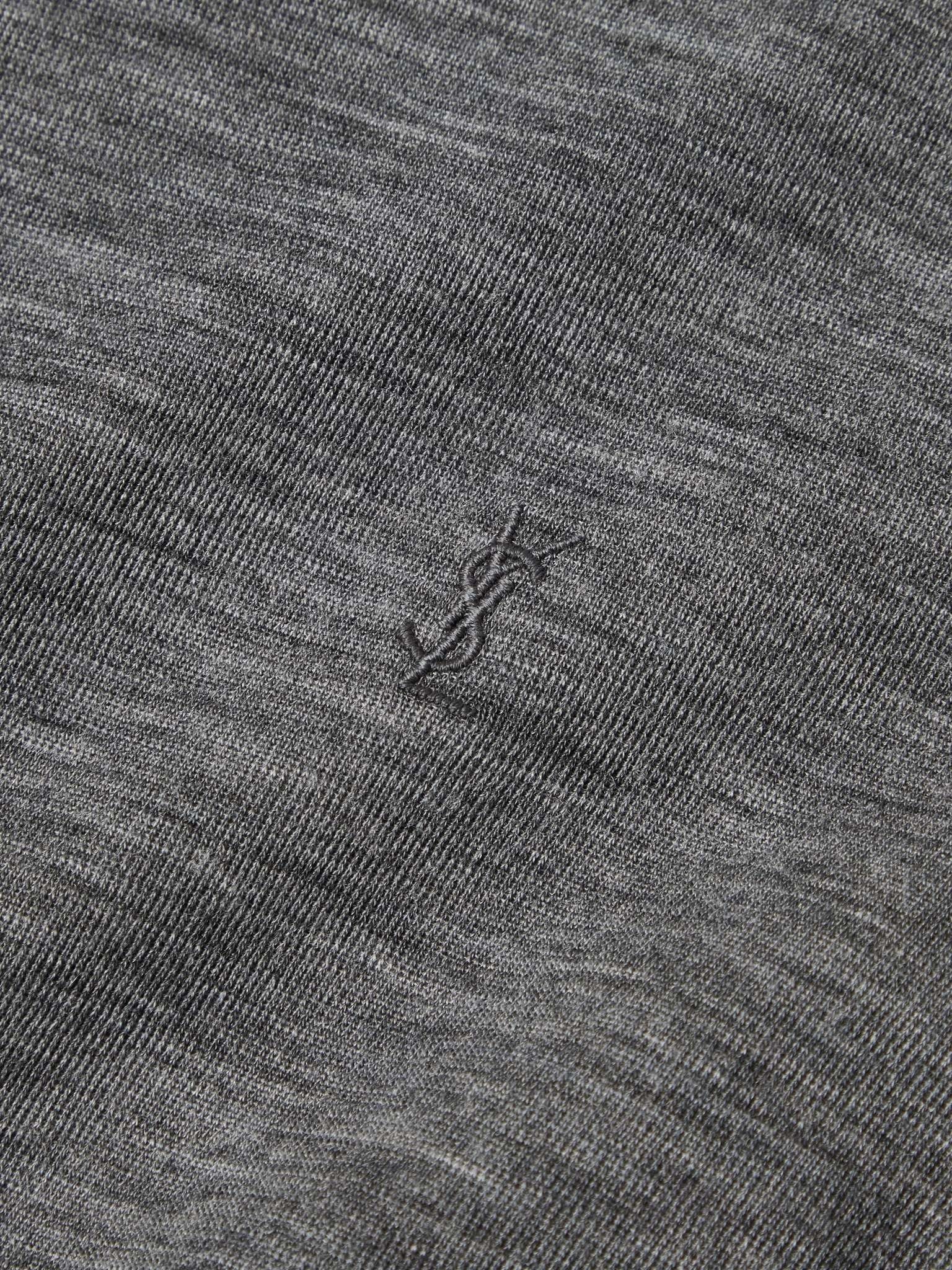 Slim-Fit Logo-Embroidered Wool-Blend Rollneck Sweater - 3