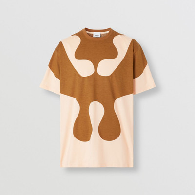 Burberry Abstract Print Cotton Oversized T-shirt outlook