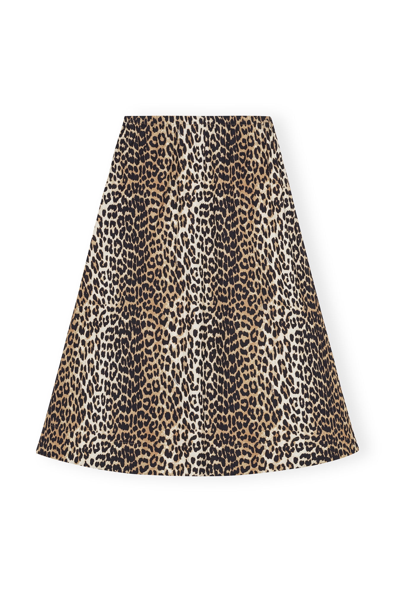 LEOPARD PRINTED ELASTICATED MAXI SKIRT - 1