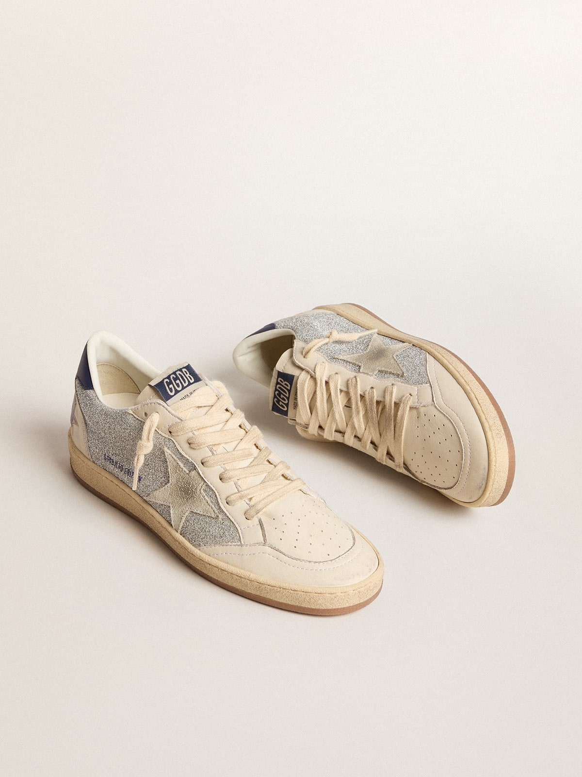 Ball Star LTD in Swarovski crystals and leather with white suede star - 2