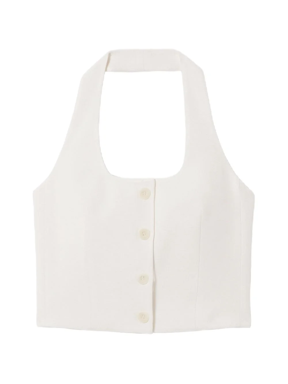 halterneck button-up waistcoat - 1