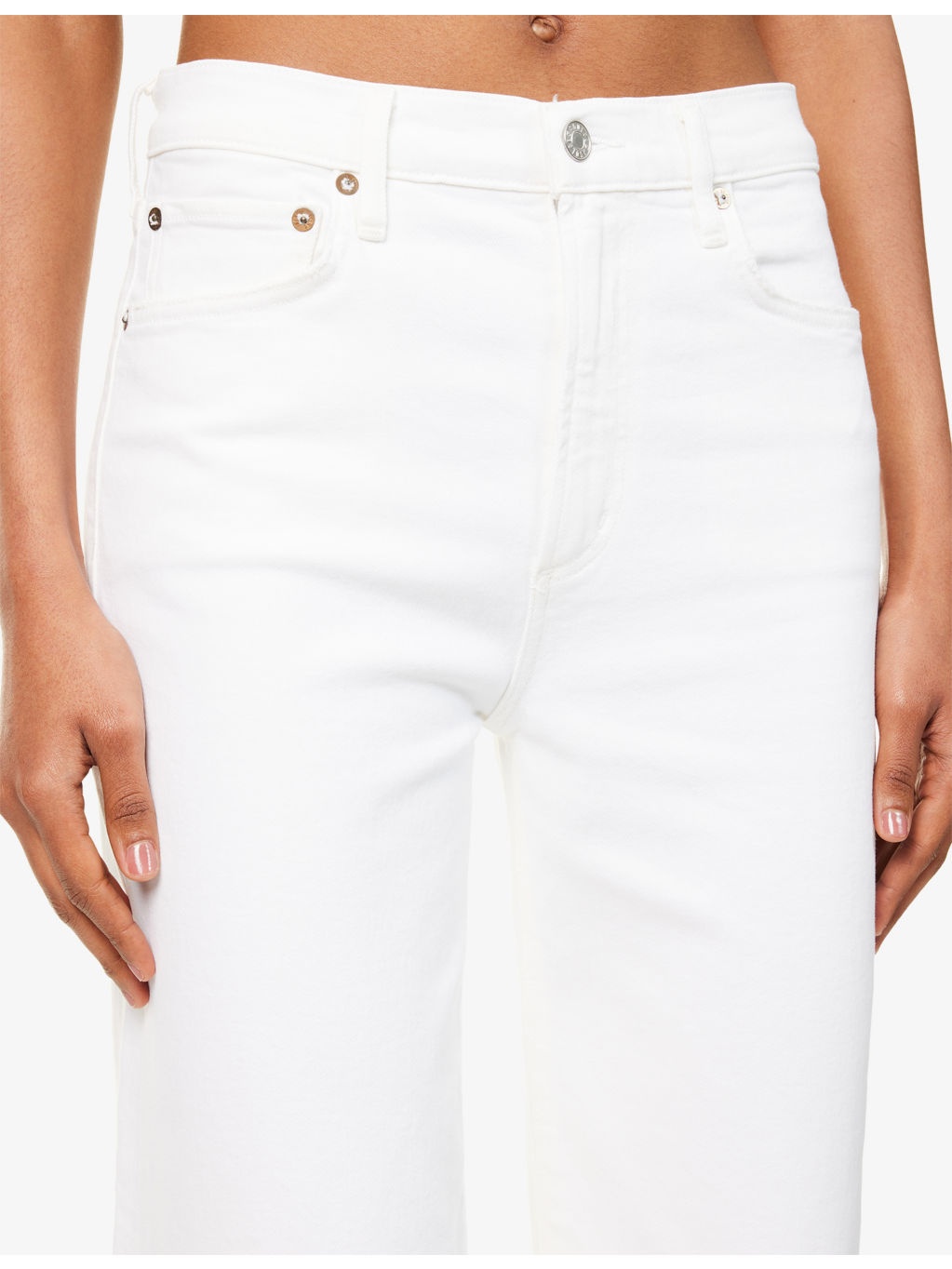 Harper cropped high-rise stretch-denim jeans - 5