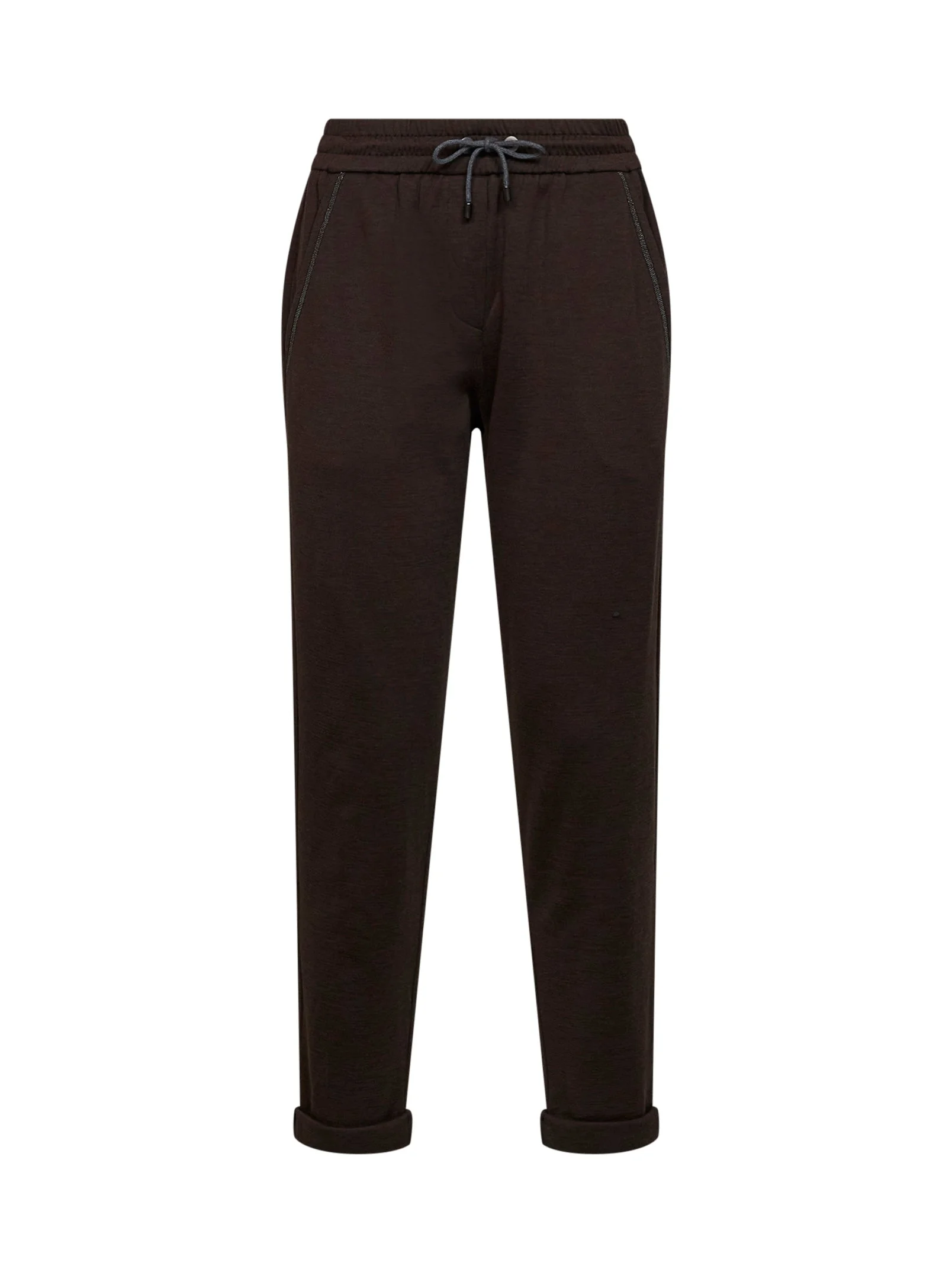 Brown Shiny Pocket Detail trousers - 1