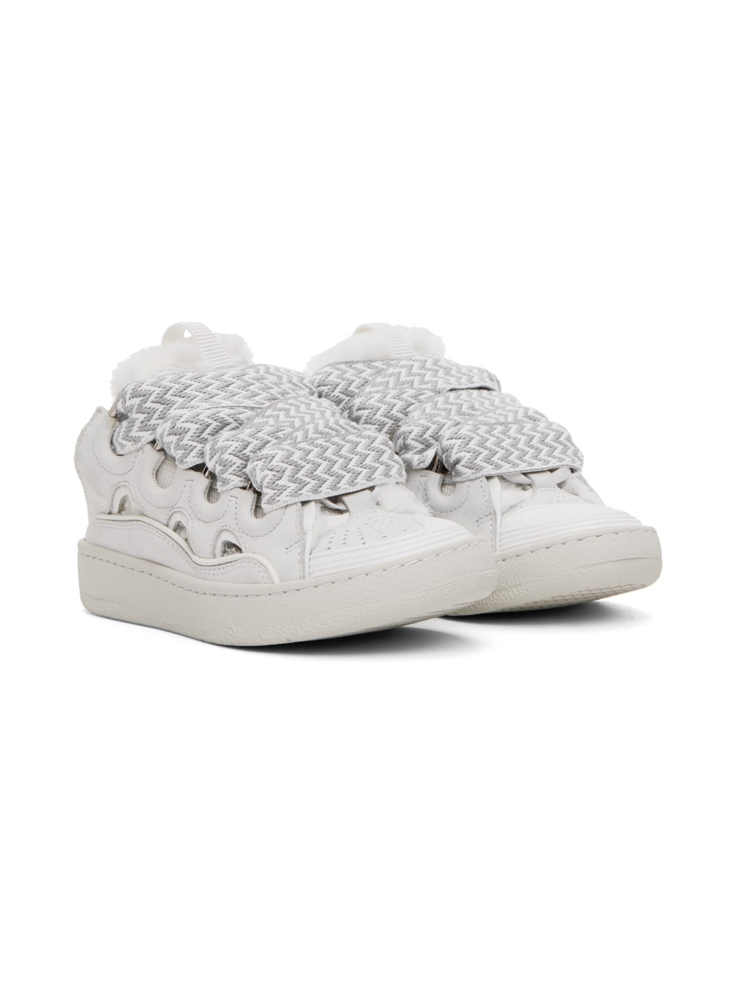 White Curb Slip-On Sneakers - 4