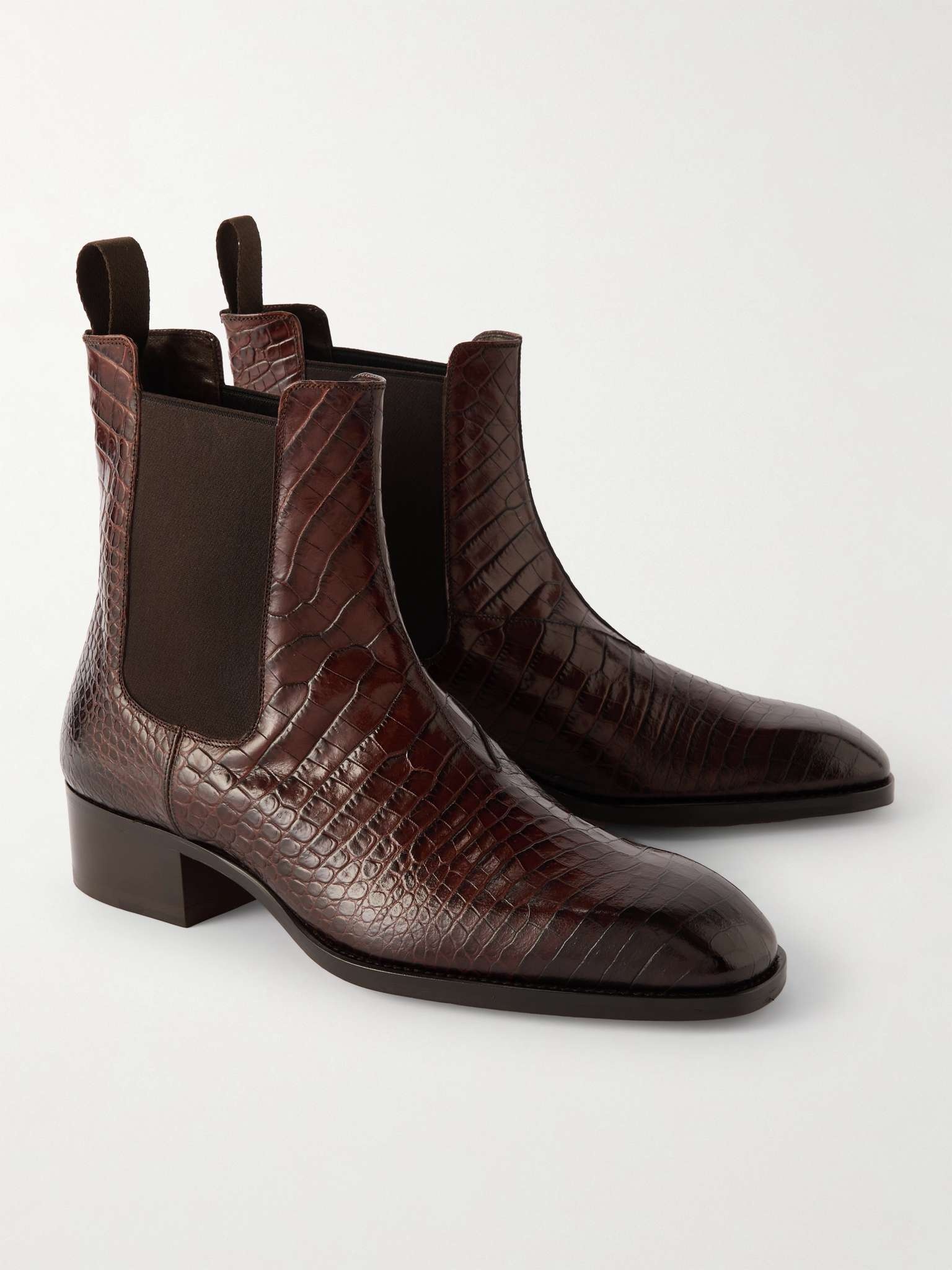 Hainaut Croc-Effect Leather Chelsea Boots - 4