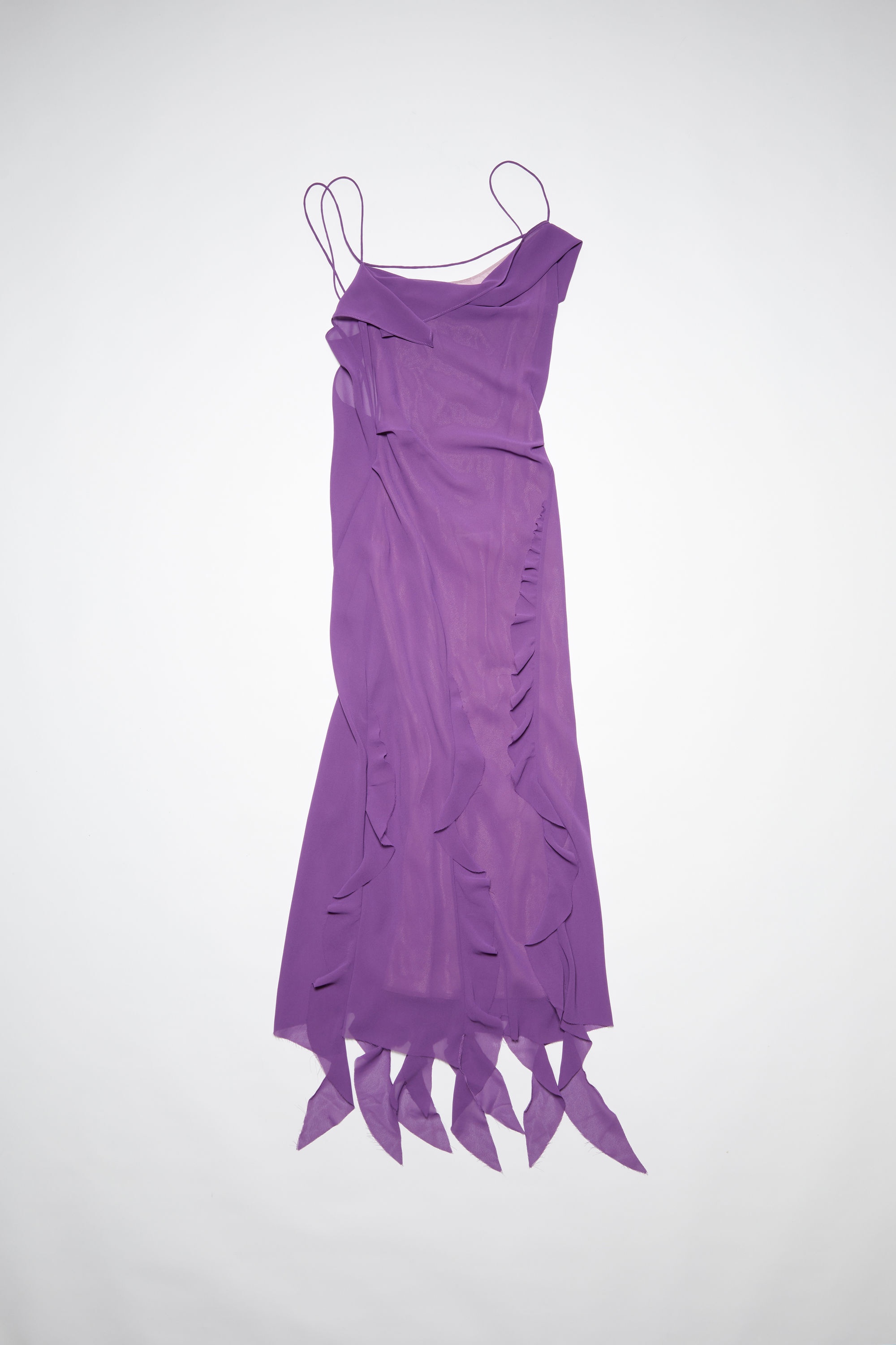 Chiffon ruffle dress - Violet purple - 7