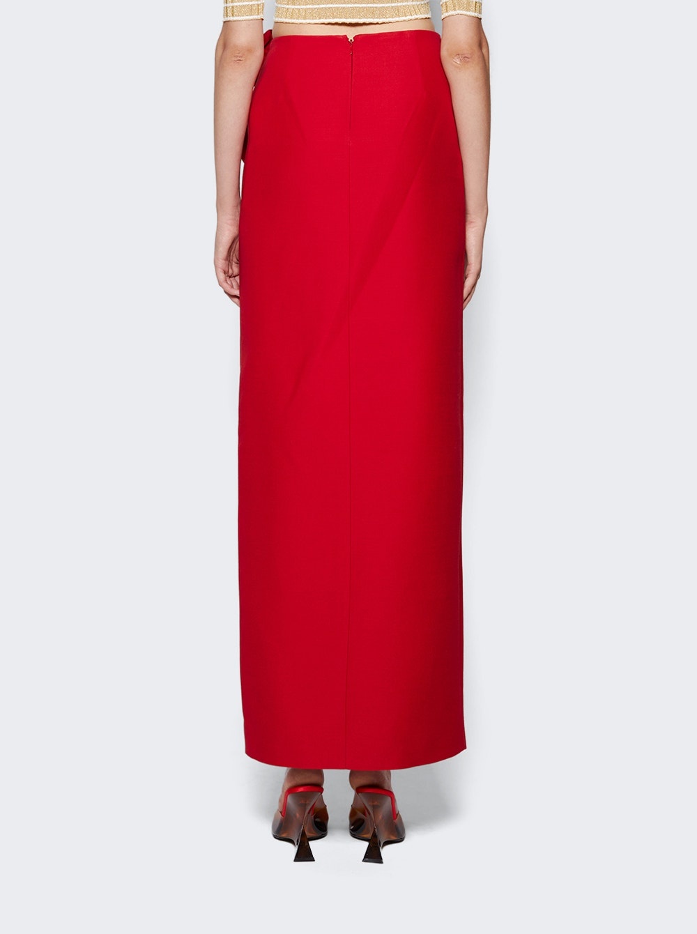 Long Rose Skirt Red - 5