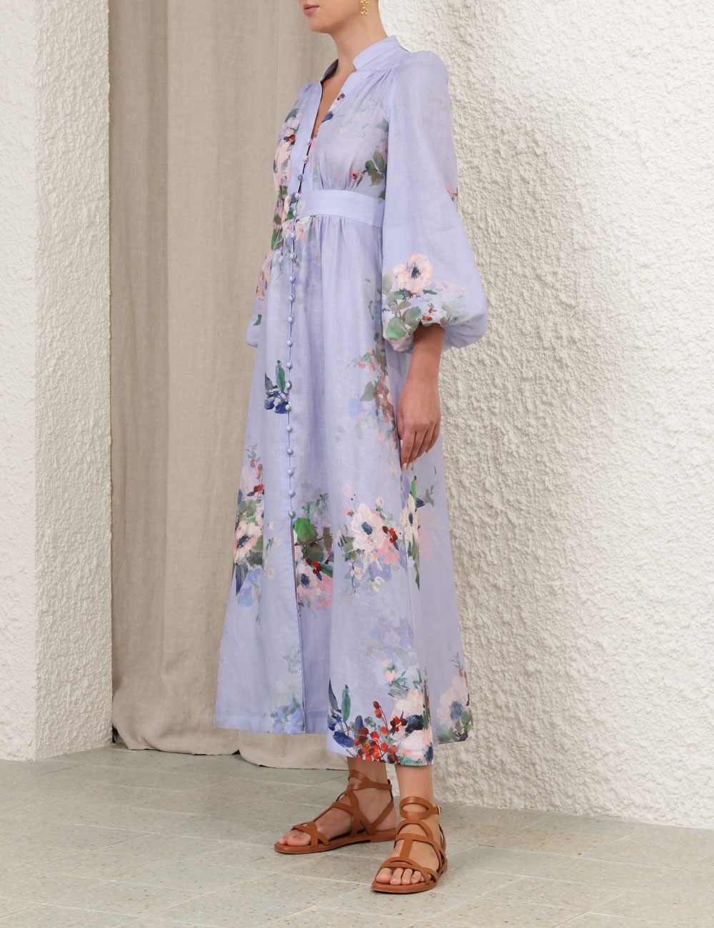 EVERLEY PLUNGE MIDI DRESS - 3