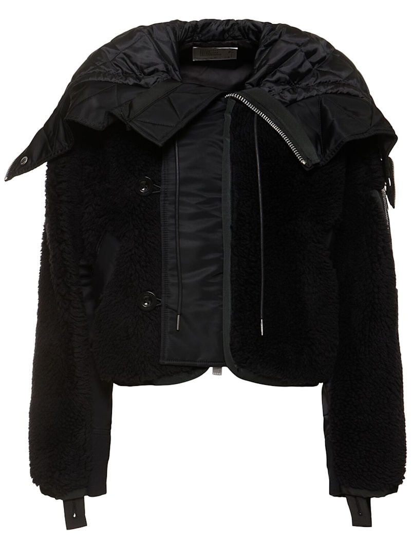 Faux shearling & nylon twill jacket - 1