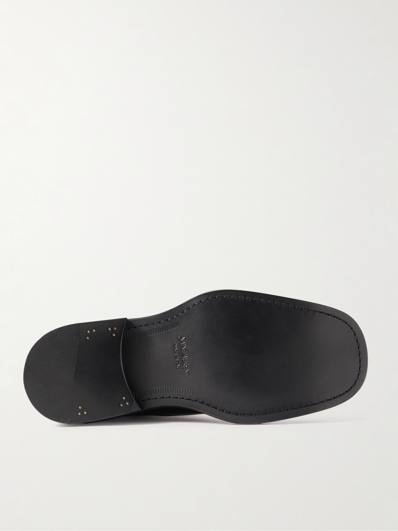 Ian Glossed-Leather Boots Black - 3
