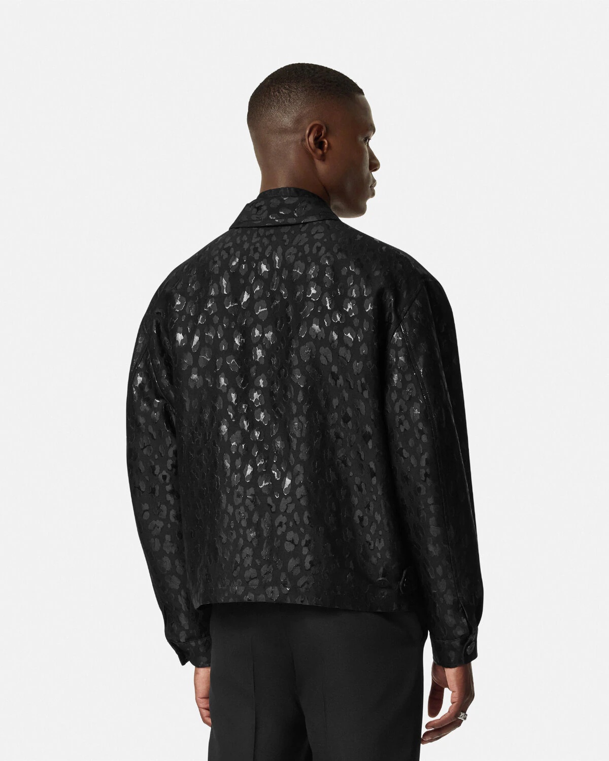 Leopard Jacquard Blouson Jacket - 5