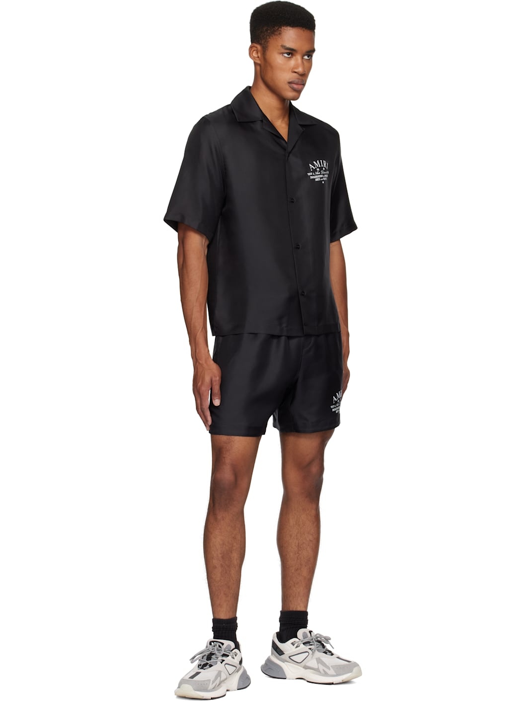Black 'Arts District' Bowling Shirt - 4