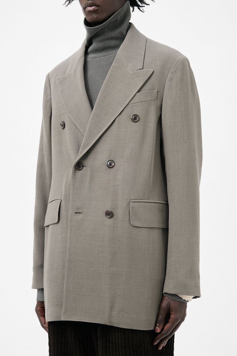 Sharp DB Blazer Double Grey Weave Wool 4