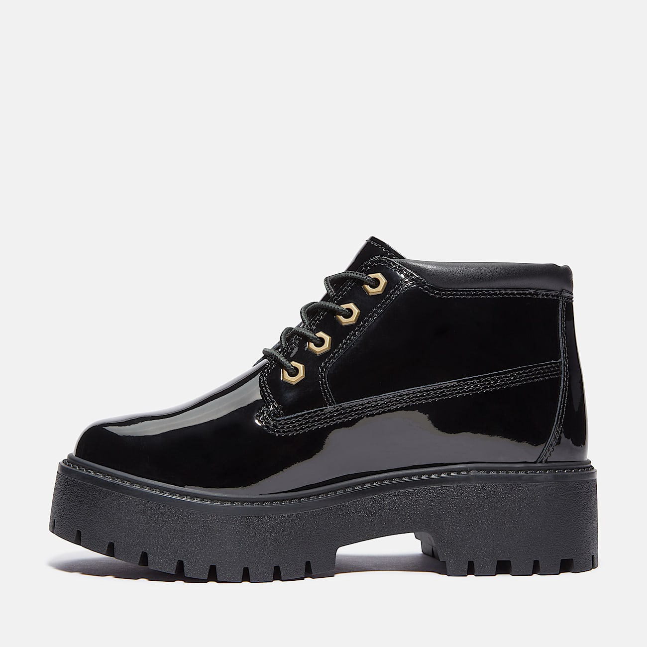 Women's Patent Leather Stone Street Platform Chukka - 6
