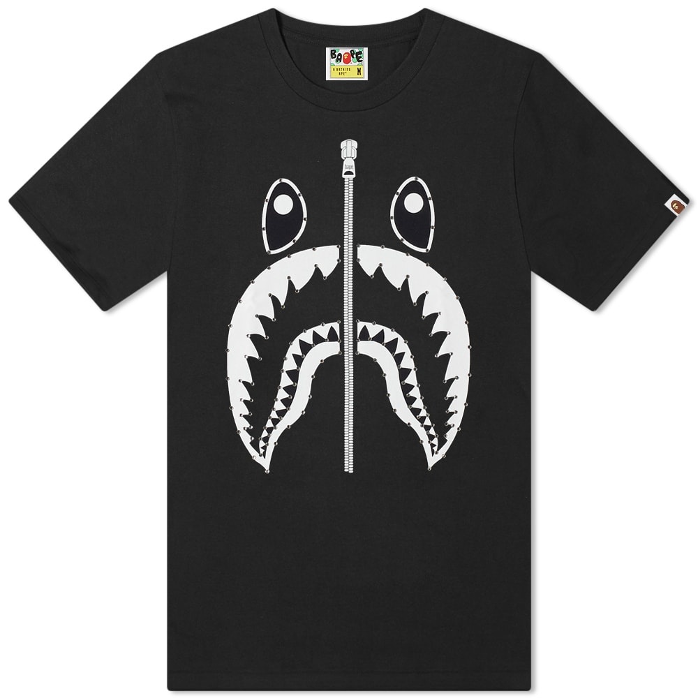 A Bathing Ape Crystal Stone Shark Tee - 1