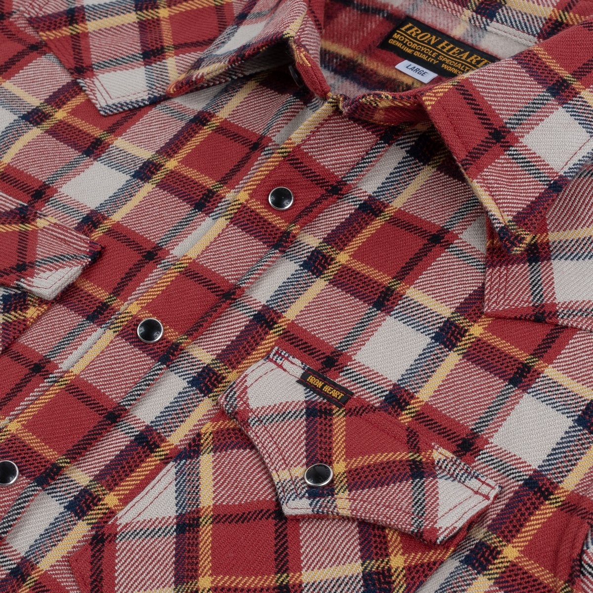 Ultra Heavy Flannel Classic Check Western Shirt - Red - 10
