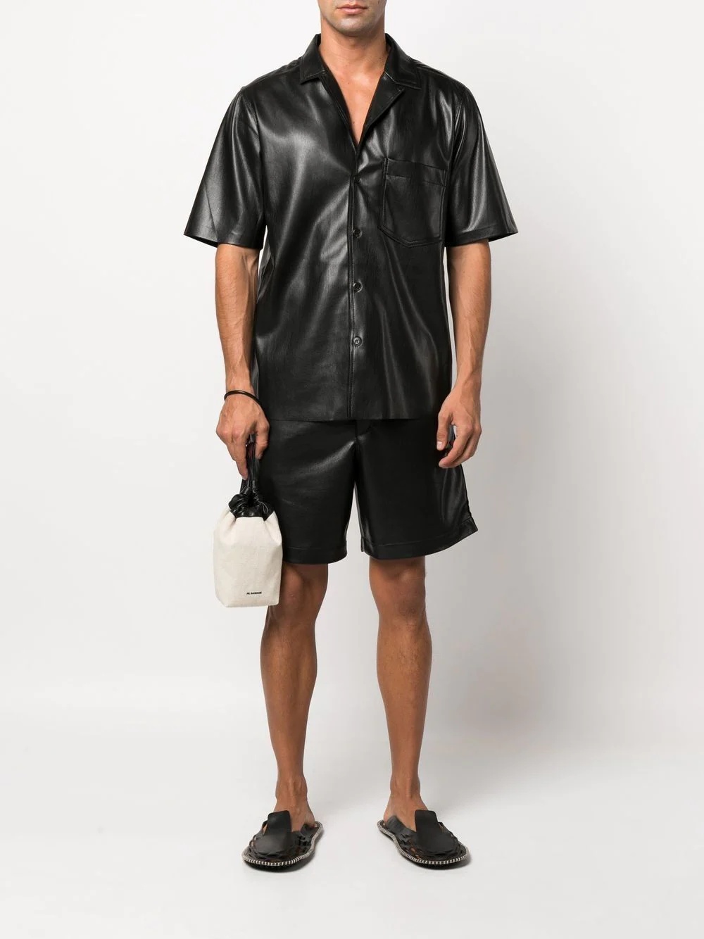 Camp faux-leather shirt - 2