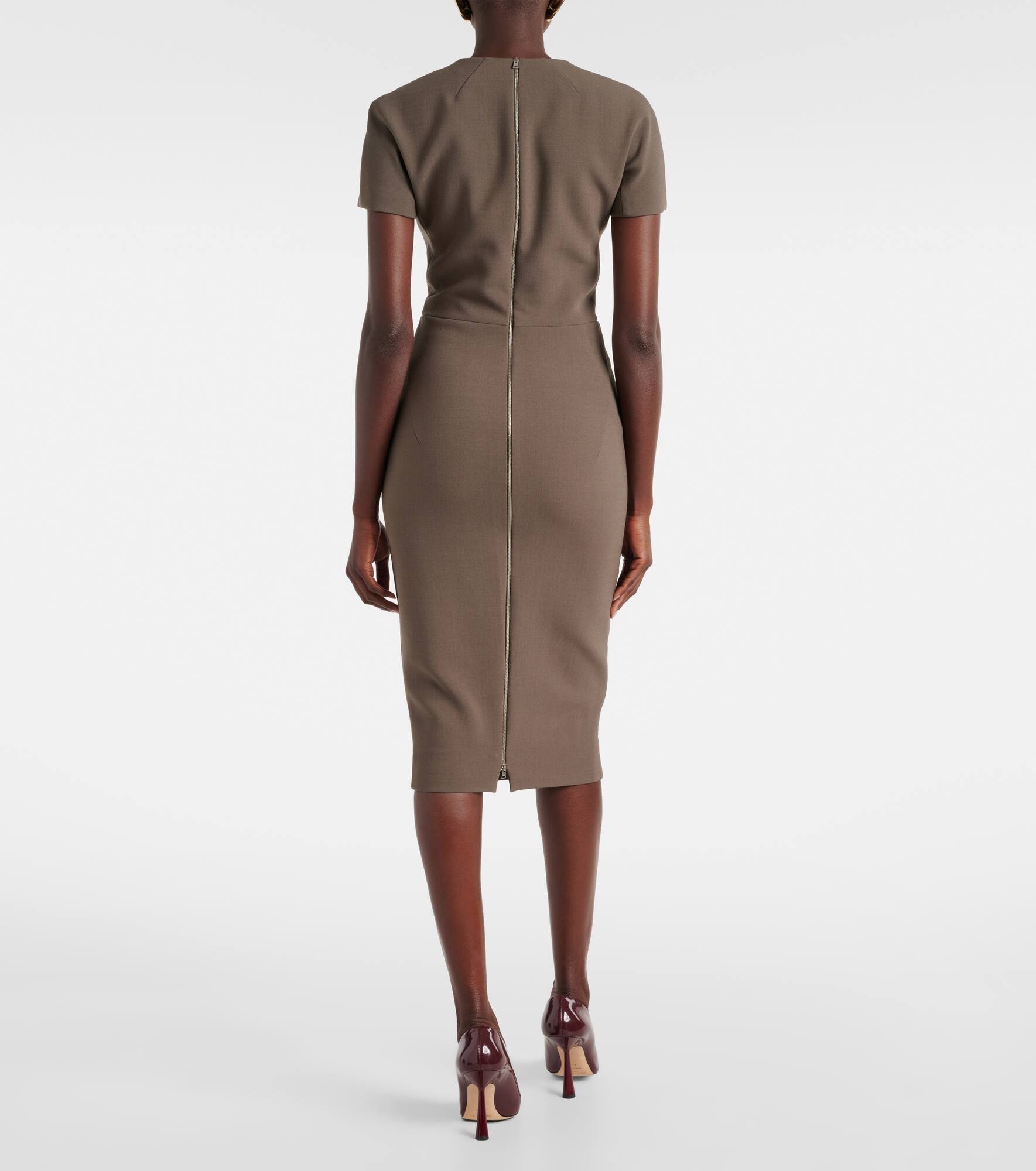 Crêpe midi dress - 3