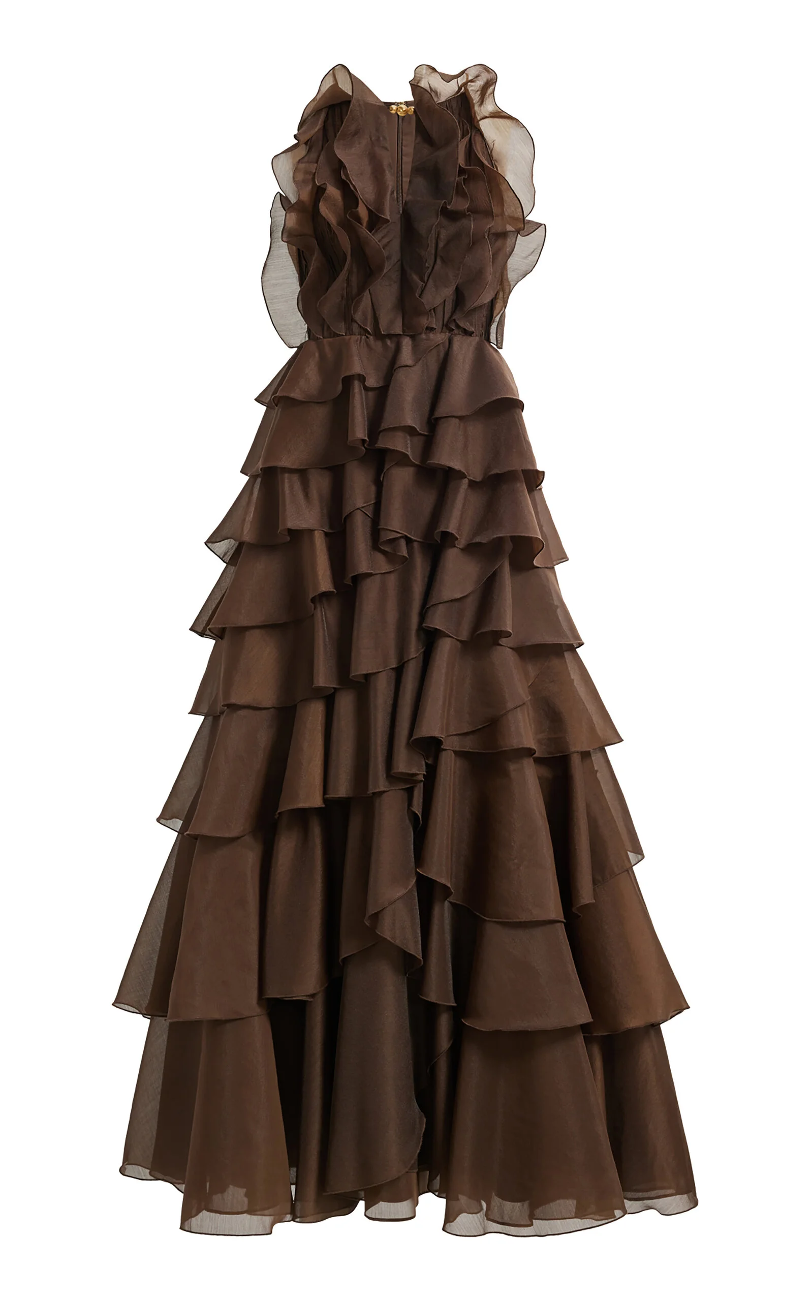 Cleo Ruffled Gown brown - 1