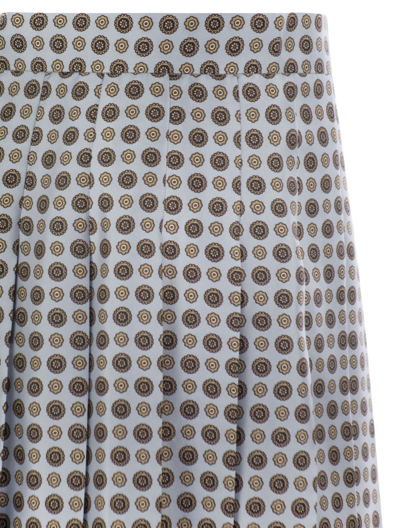 pleated patterned Madison silk skirt 4