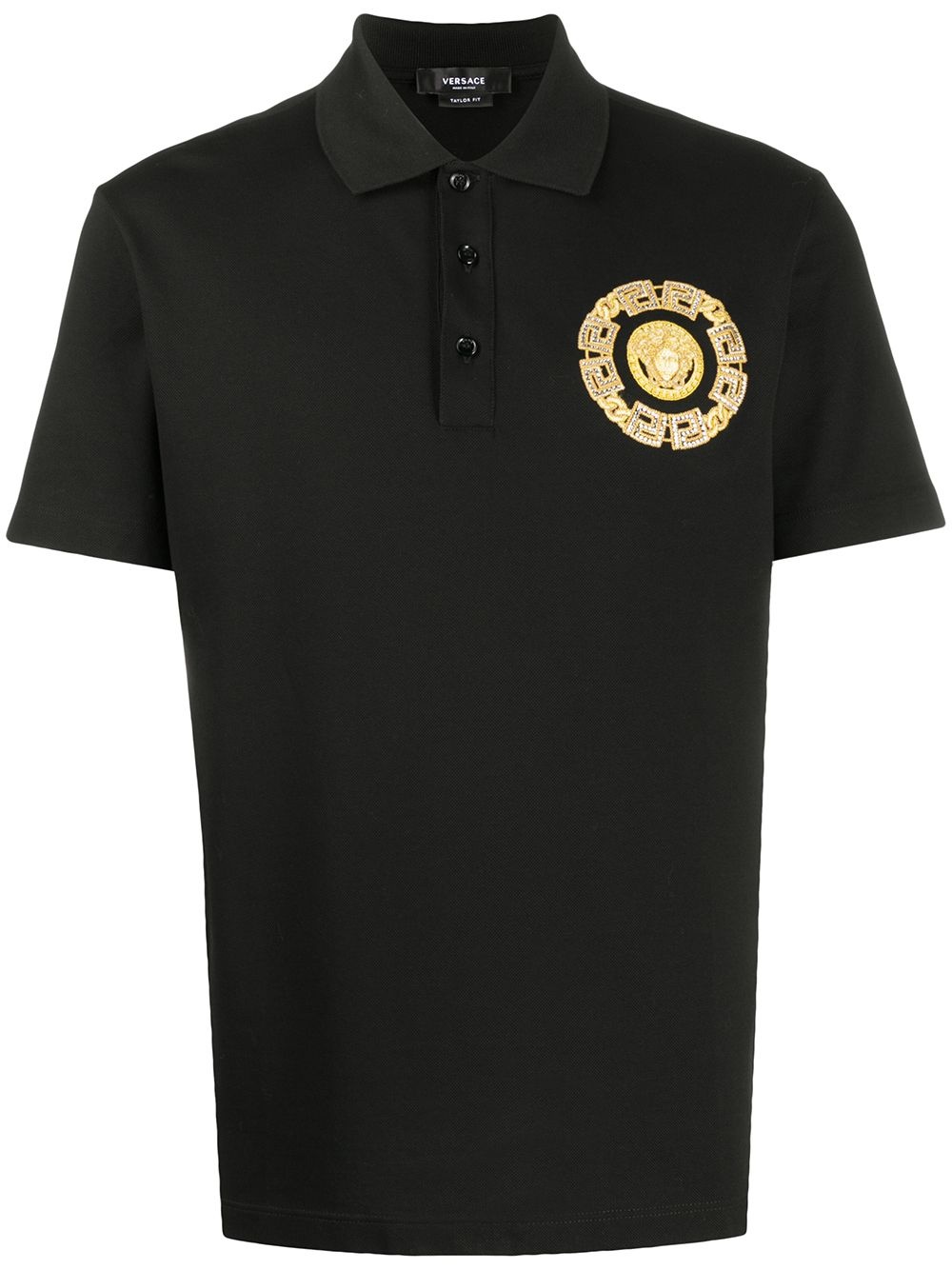 Medusa embroidered polo shirt  - 1