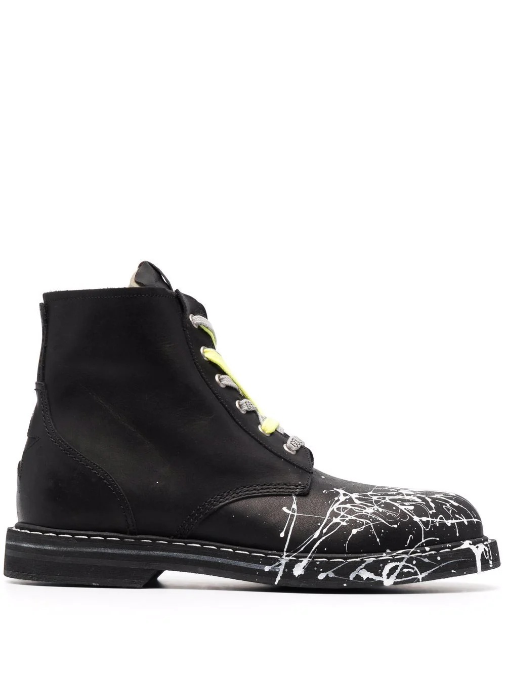 paint splatter combat boots - 1