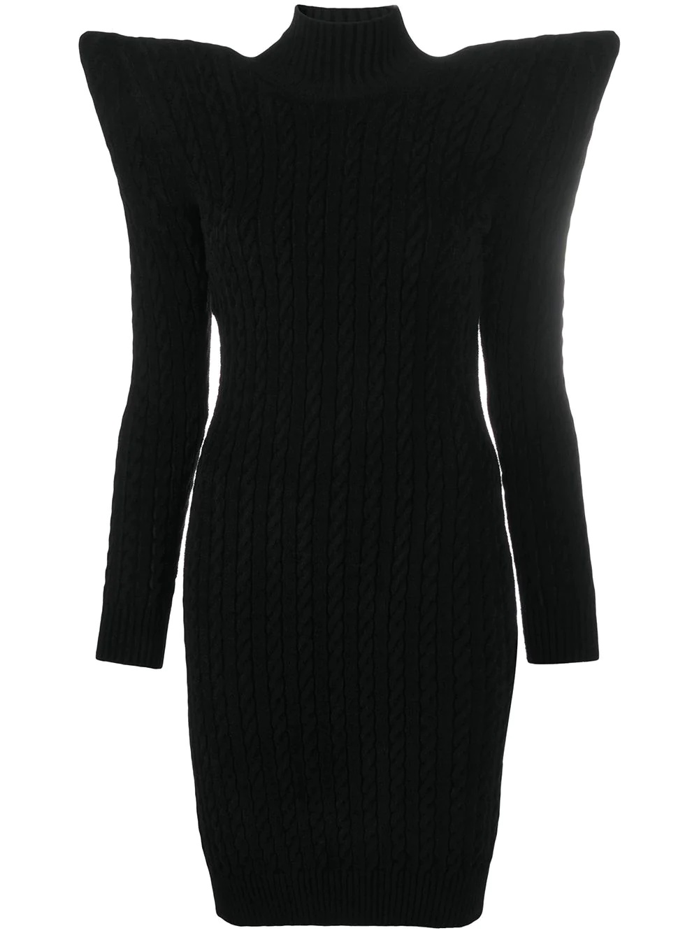 shoulder-pad detail dress - 1