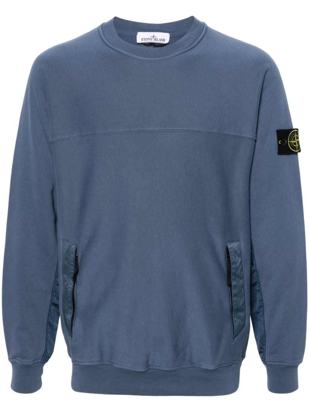 Compass-badge cotton sweatshirt - 1