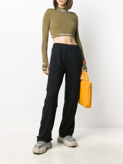 Heron Preston logo patch straight trousers outlook