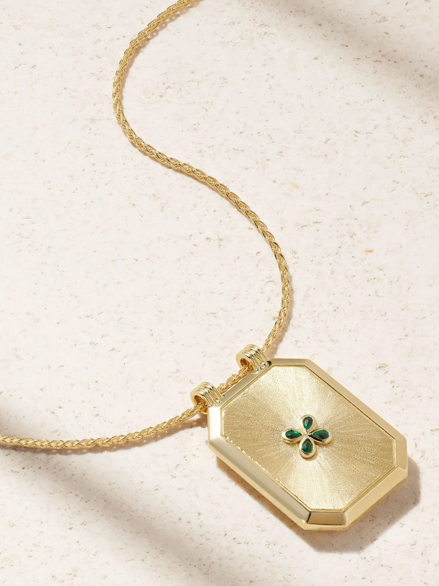 Luck Scapular 18-karat gold emerald necklace Gold - 1