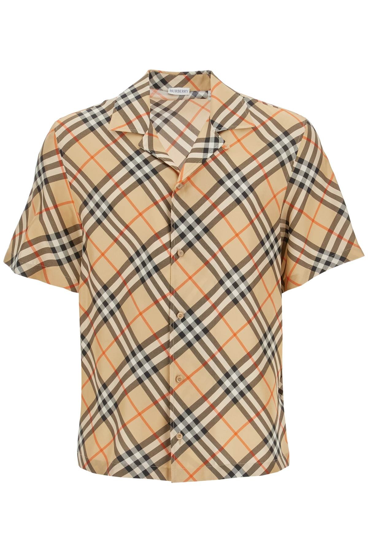 Burberry Ered Silk Short-Sleeved Shirt Men - 1