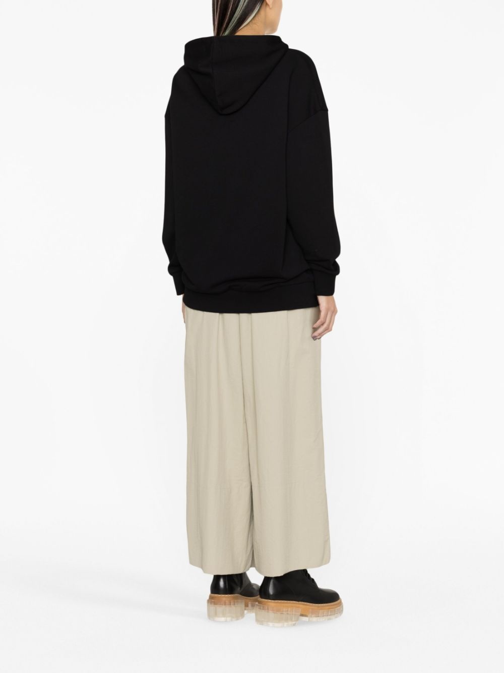 bracelet-print cotton hoodie - 4