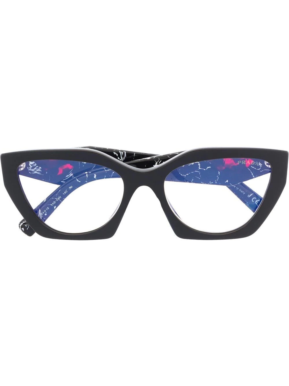 tortoiseshell-effect logo glasses - 1