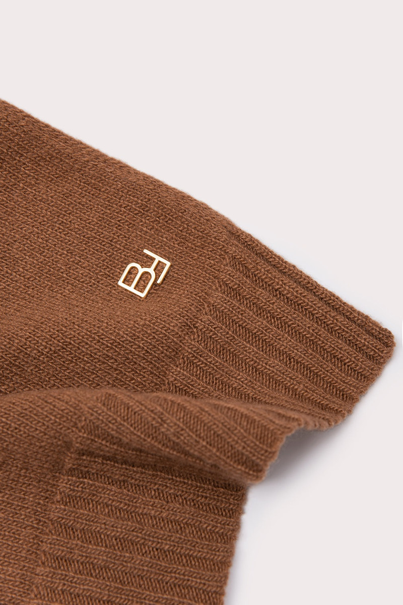 Collar Scarf Mocha Wool 6