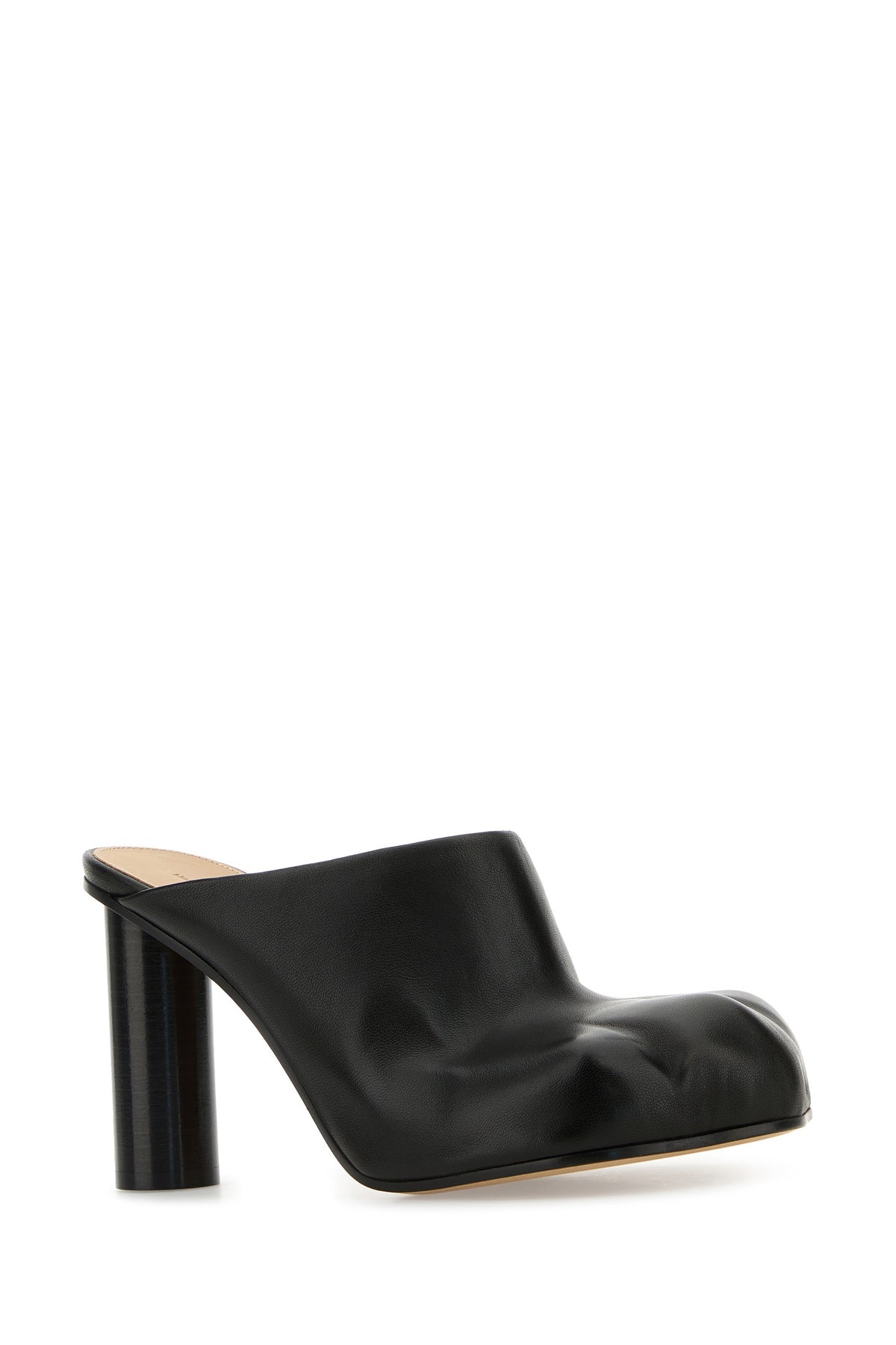 Black nappa leather Paw mules - 2