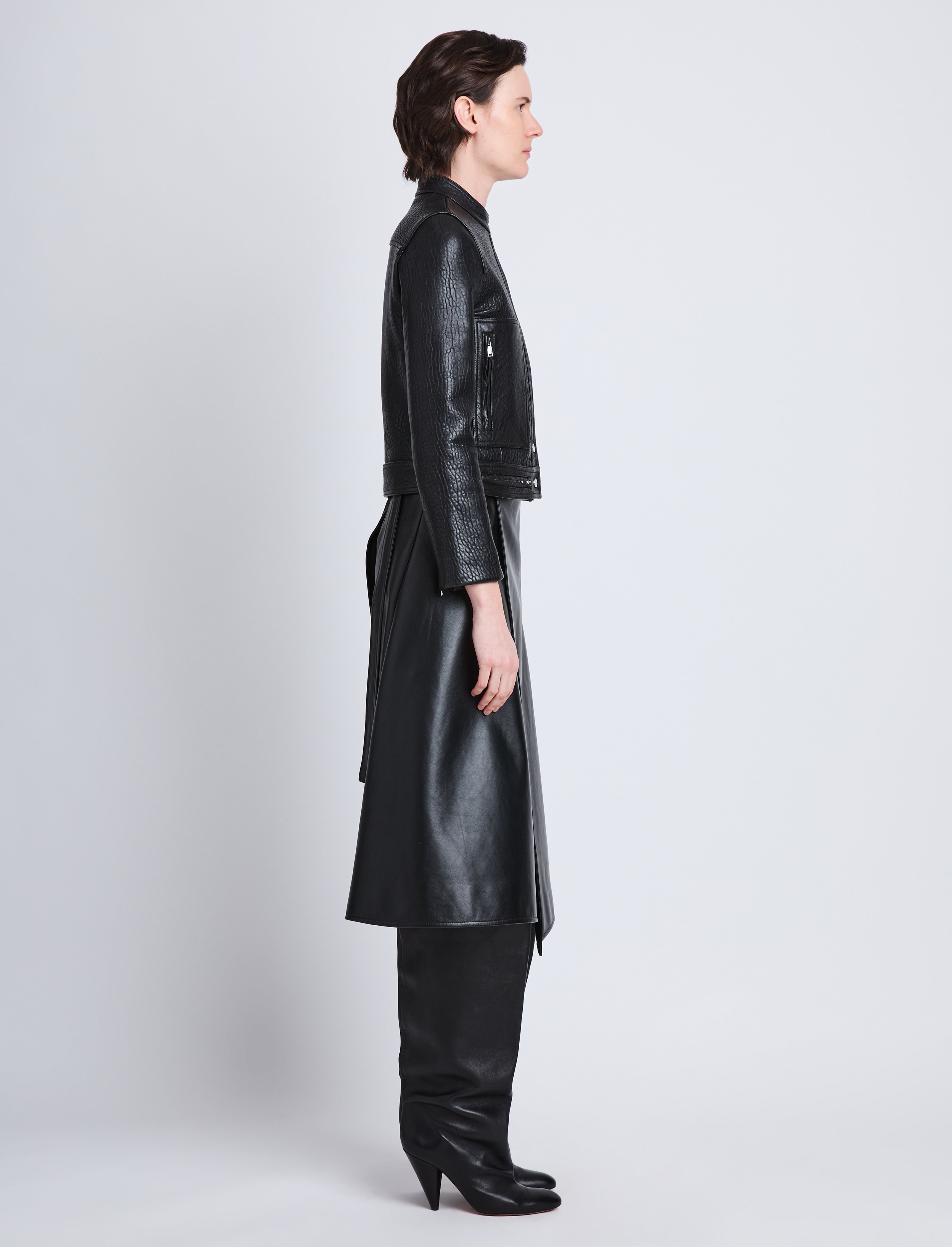 Alice Jacket in Textured Grainy Leather - 4