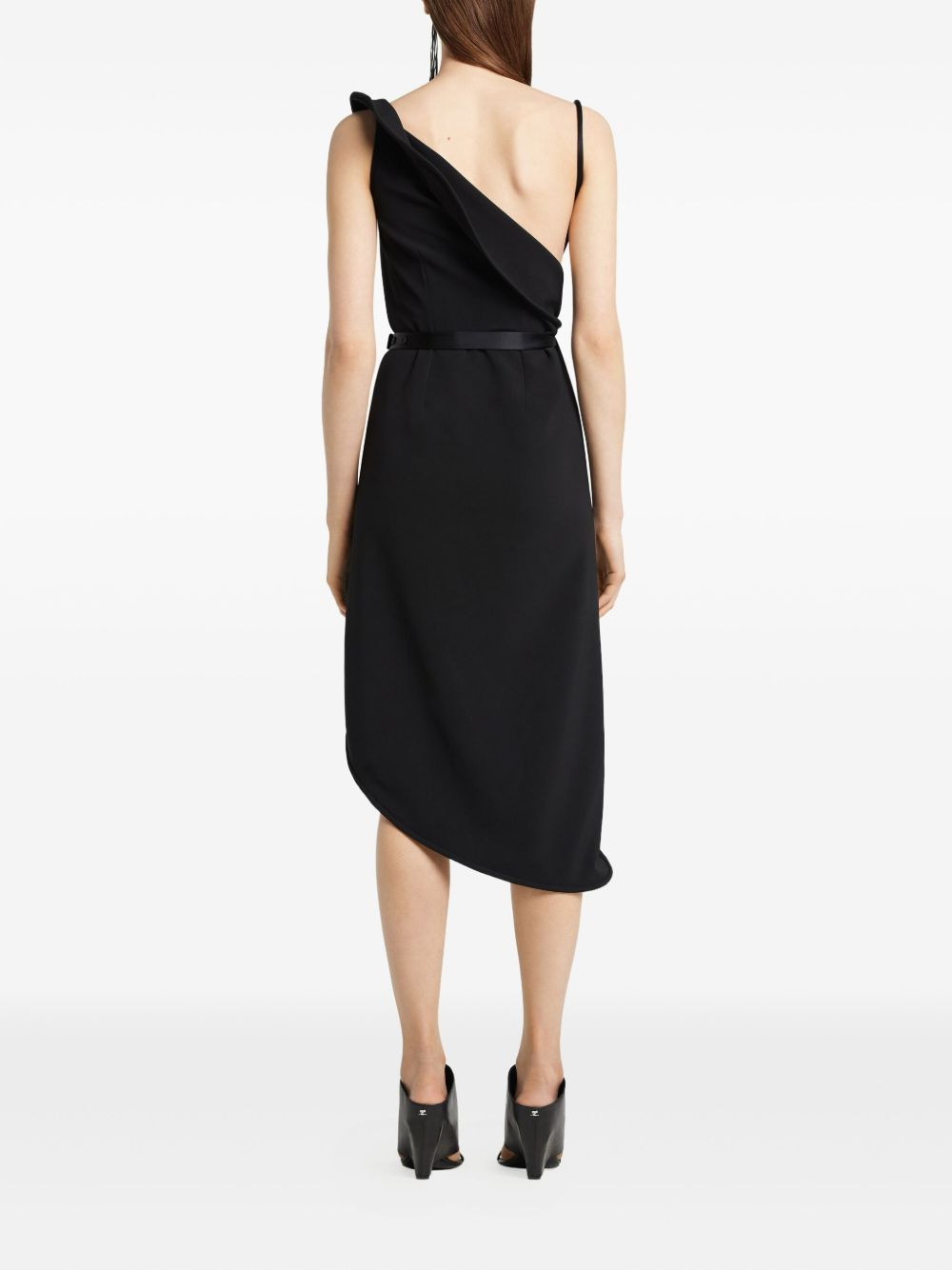asymmetrical crepe dress - 4