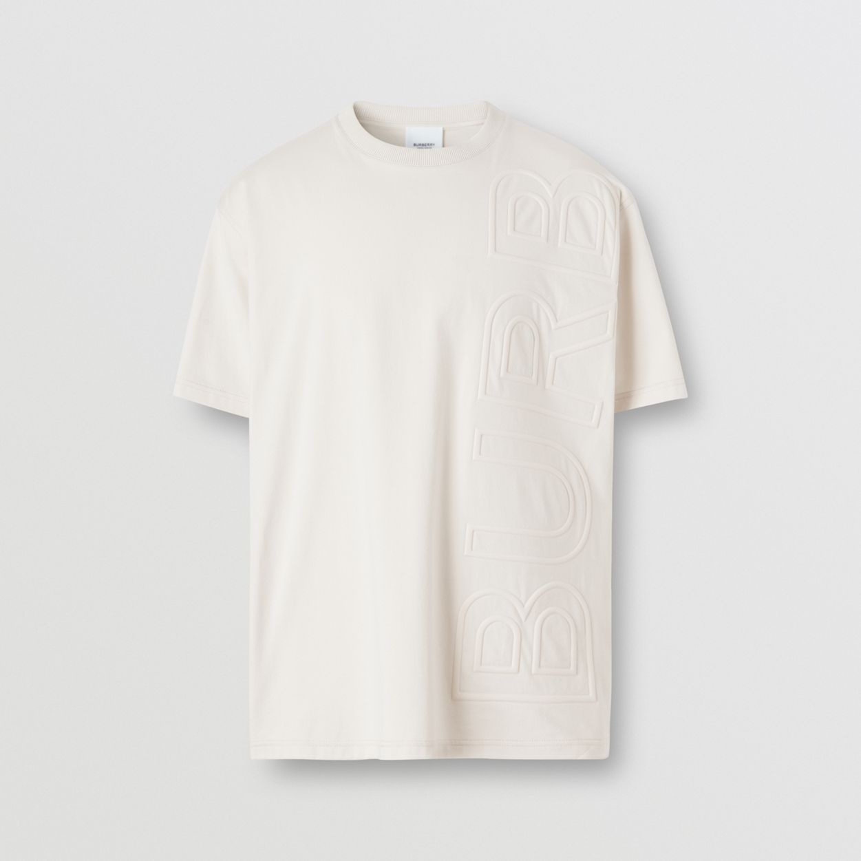 Logo Embossed Cotton Oversized T-shirt - 1