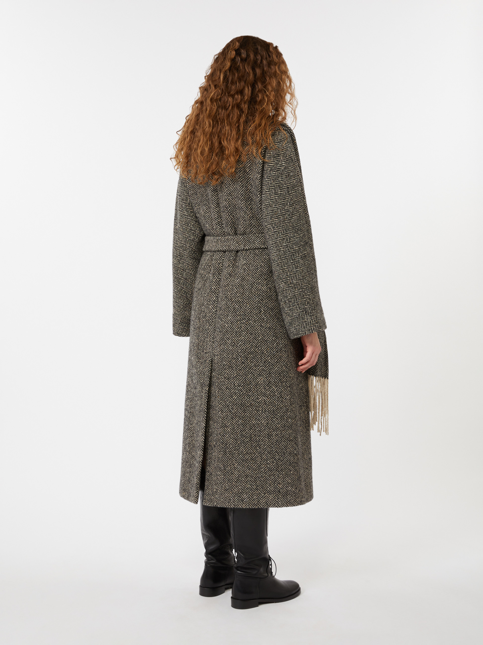 ZENICA Wool tweed wrap coat - 4