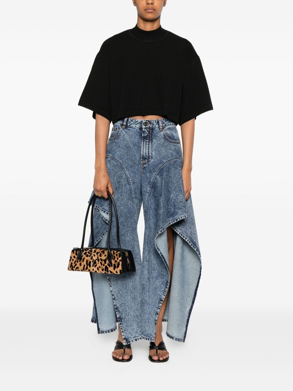 Cropped knitted top - 4