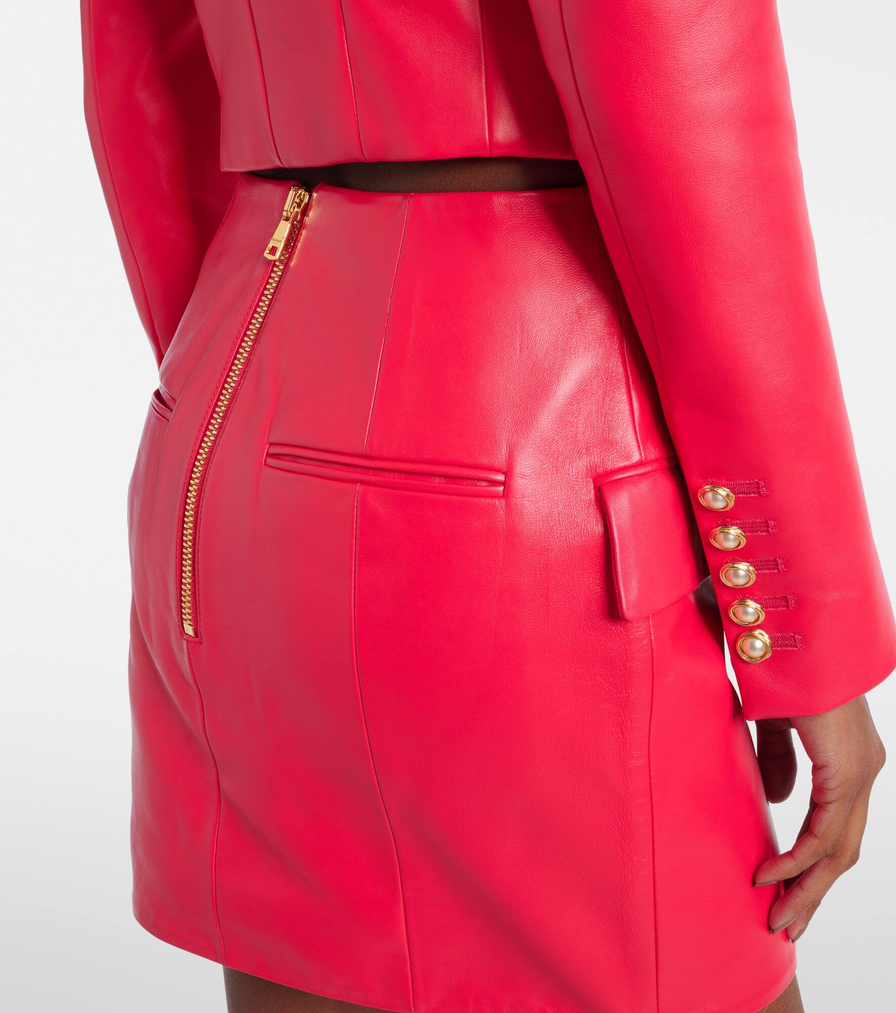 Leather miniskirt - 5