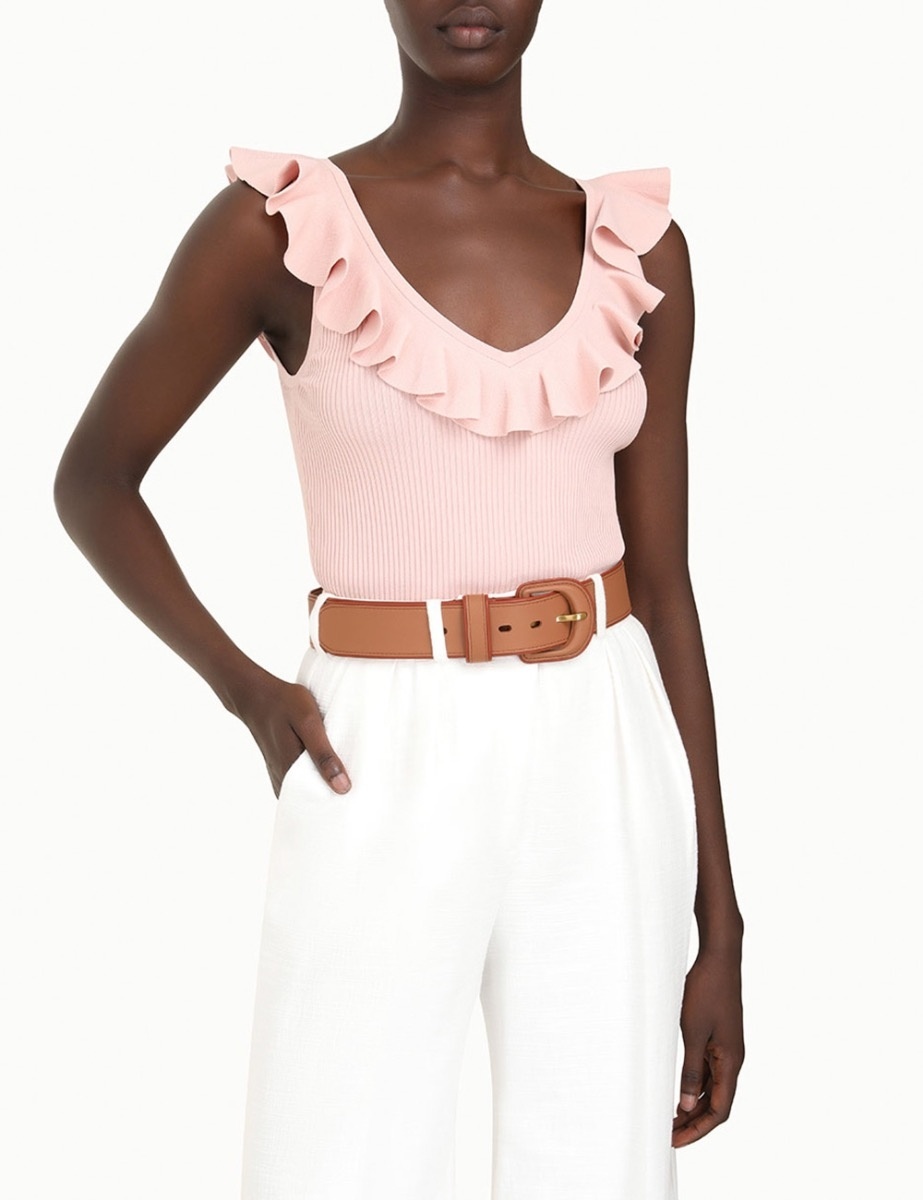 CONTRAST LEATHER WAIST BELT - 2