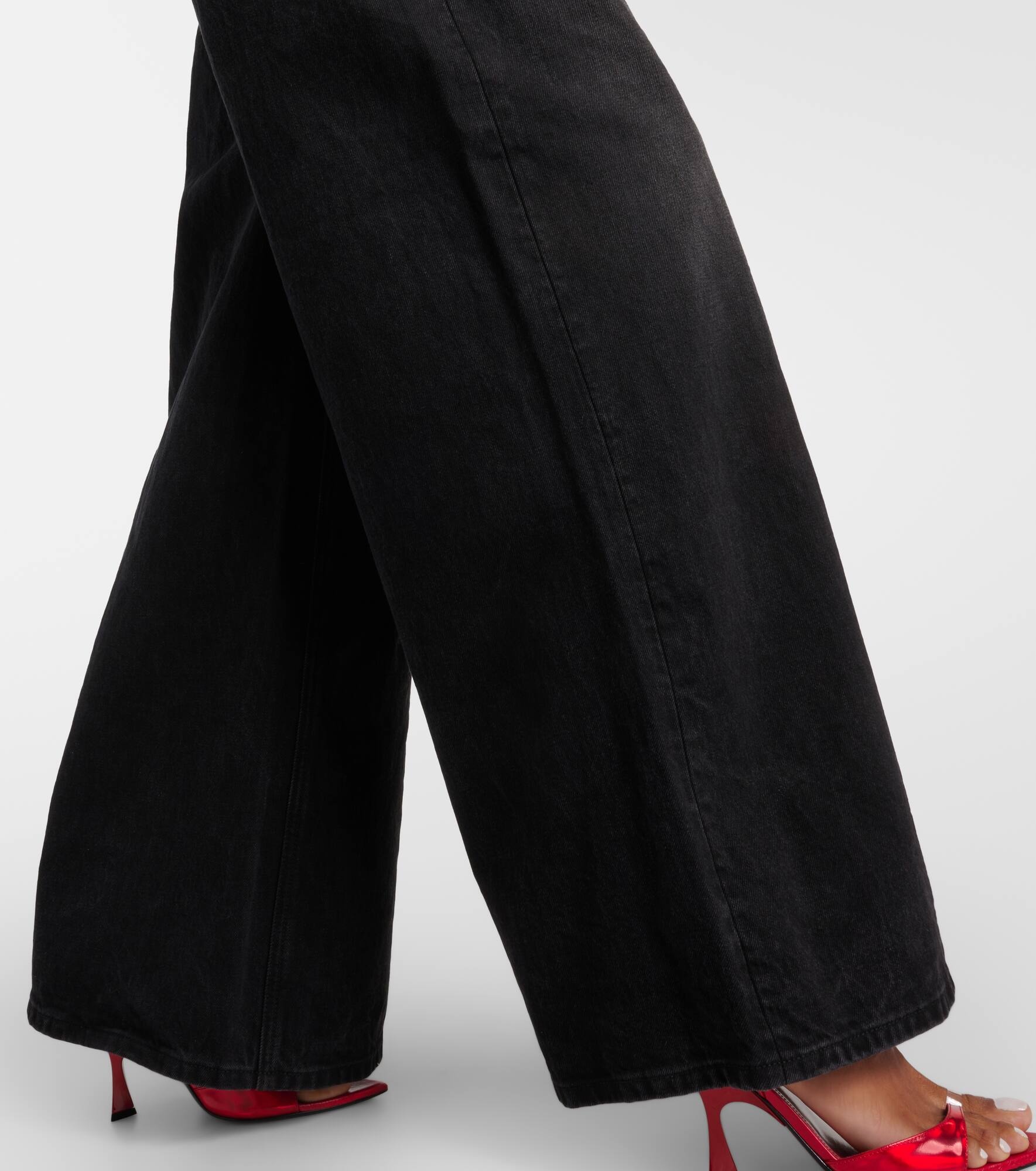 Crystal-embellished wide-leg jeans - 5