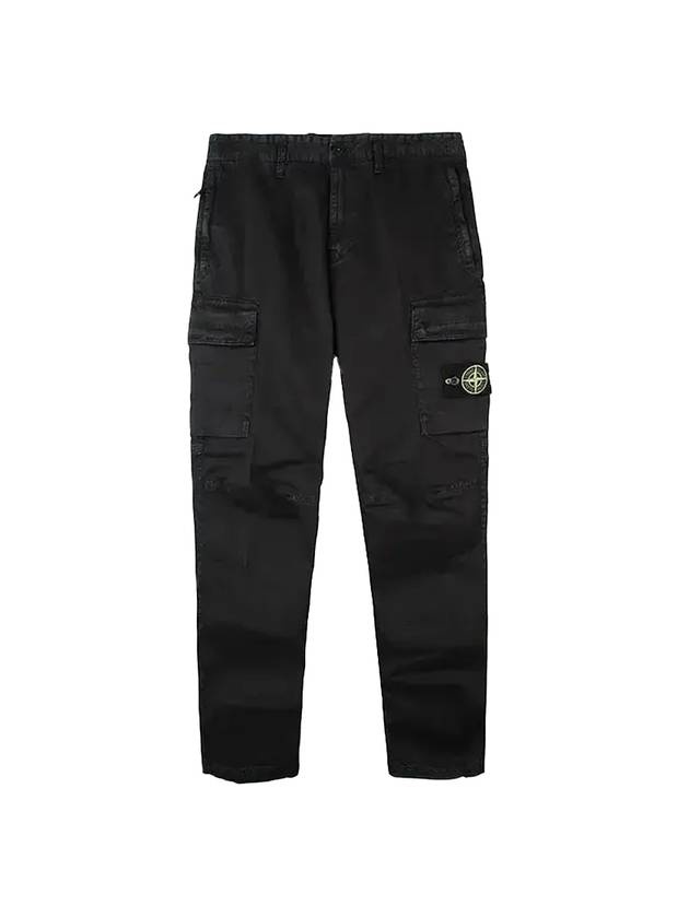 Wappen Patch Cargo Straight Pants Black - 1