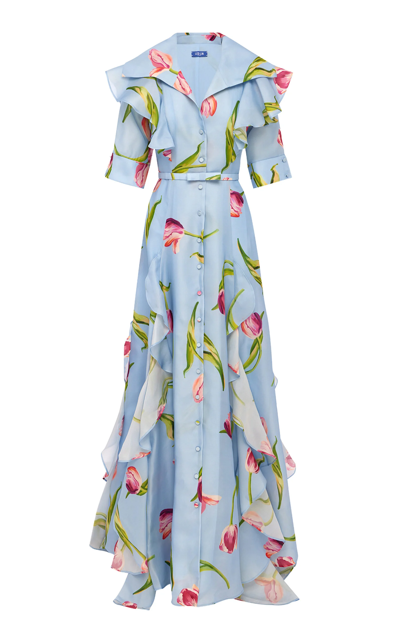 Isabella Floral-Print Silk Maxi Dress floral - 1