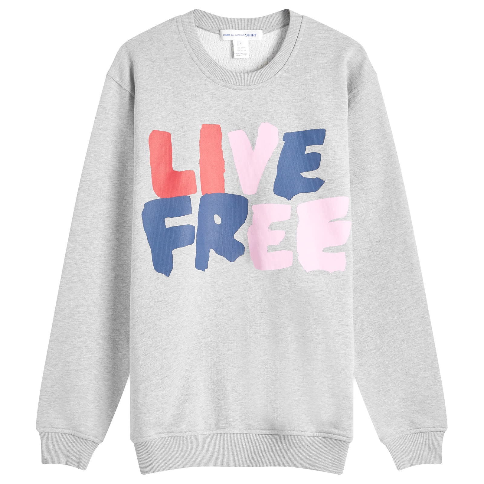 Comme des Garçons SHIRT Live Free Crew Sweatshirt - 1