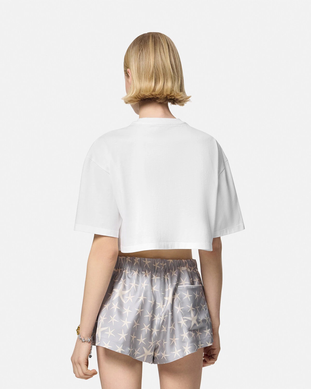 Embroidered Crop Boxy T-Shirt - 5