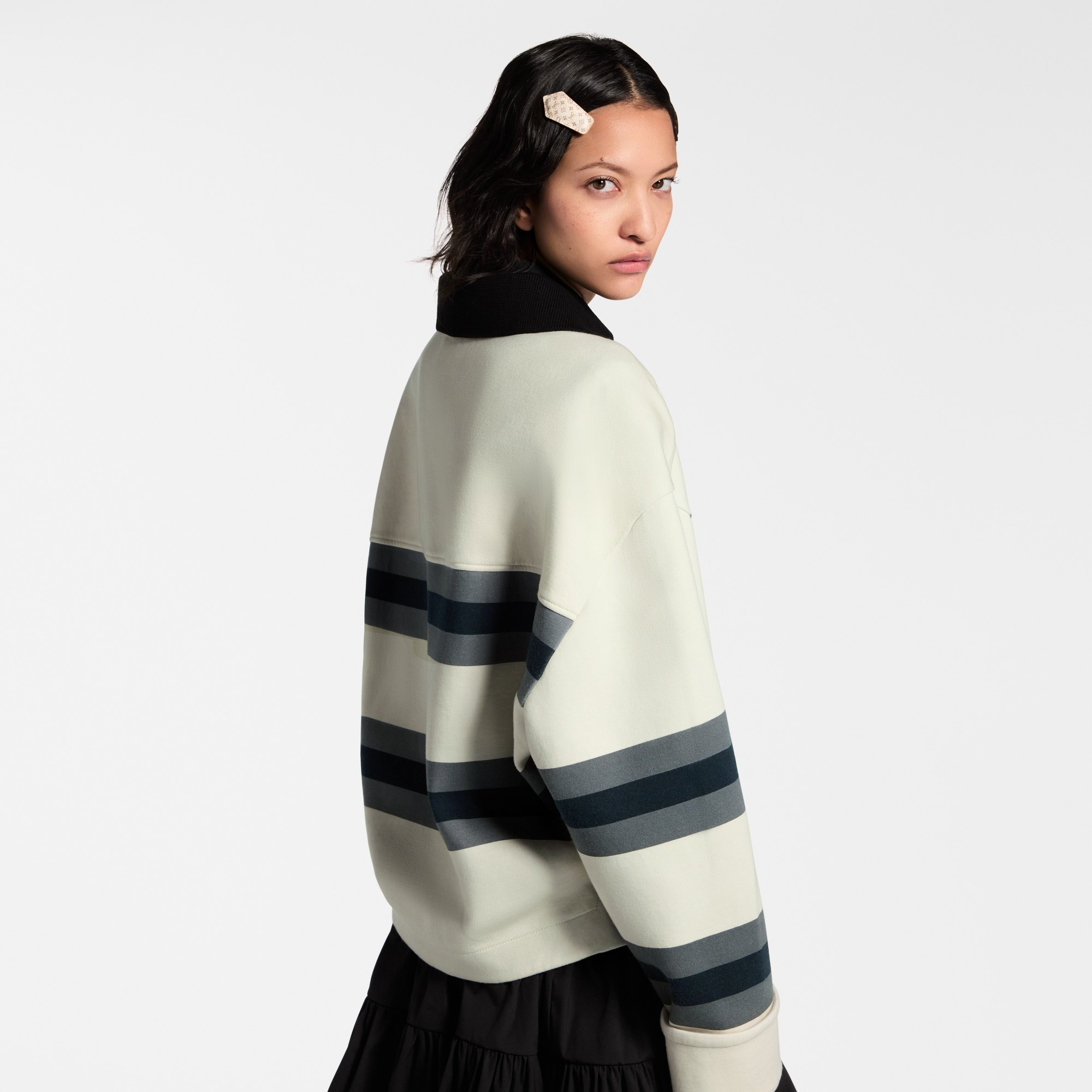 Chunky Stripes Polo Top - 7